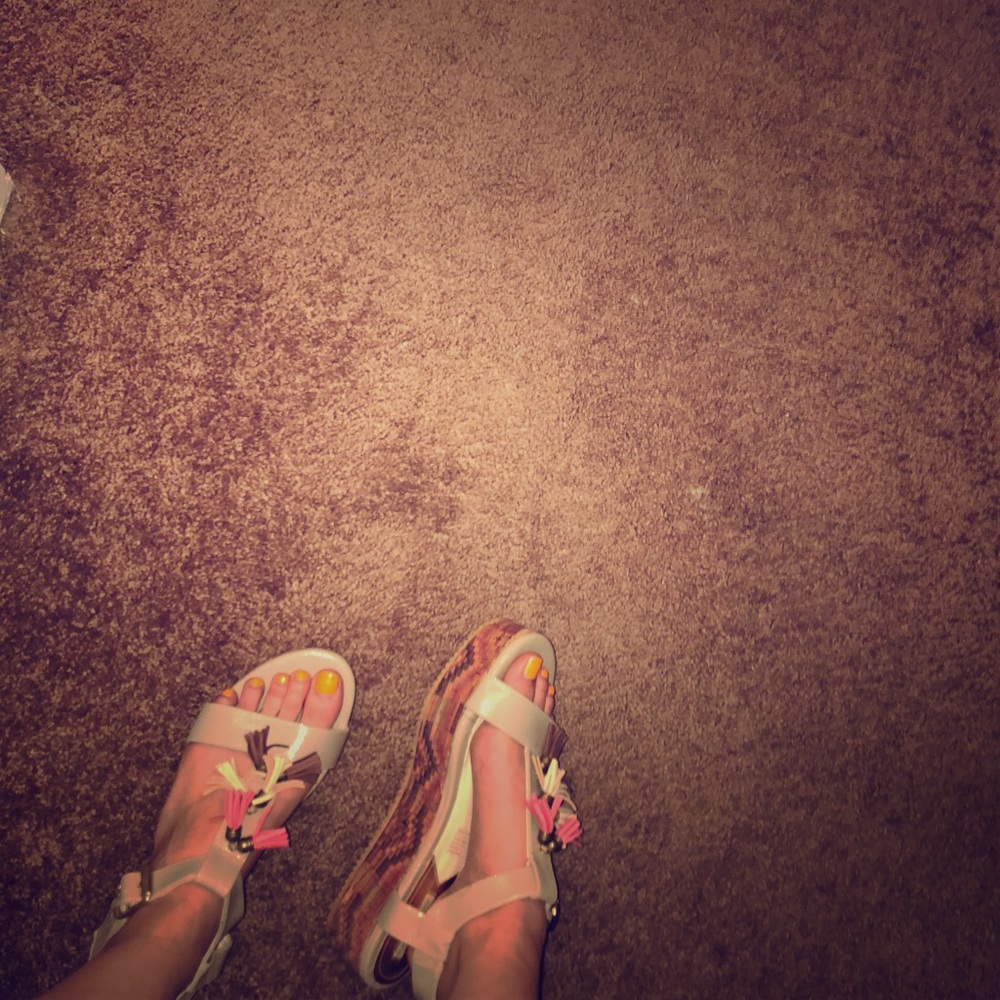 Boutique brand platform sandals